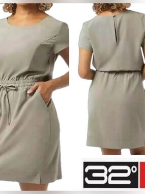 32* Degrees Cool Women's Midweight Twill Dress Moonlight (Beige)